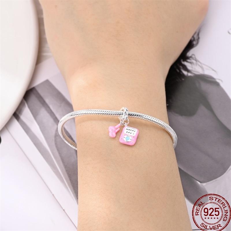 New Copper Music Note Earphones Beaded Beads Suitable For 3Mm Original Bracelet Diy Jewelry Gift