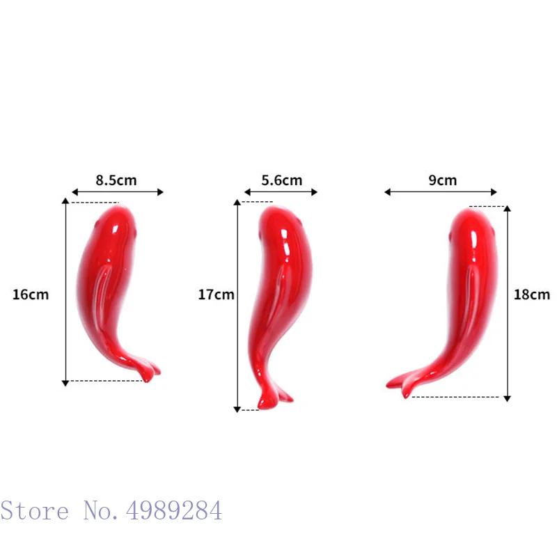 Creative Three-piece Suit Ceramic Fish Wall Decoration Simulation Animal Carp Hanging Three-dimensional Background Wall Room Dec