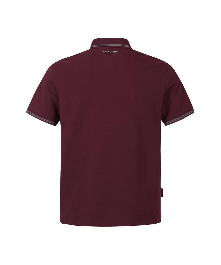 DISCOVERY EXPEDITION Men'S Color Tipping Polo Shirt (D/Wine)