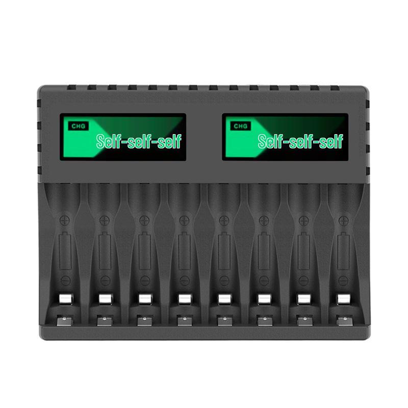 LCD Fast Charger for 8-slot AA AAA C D Rechargeable Batteries