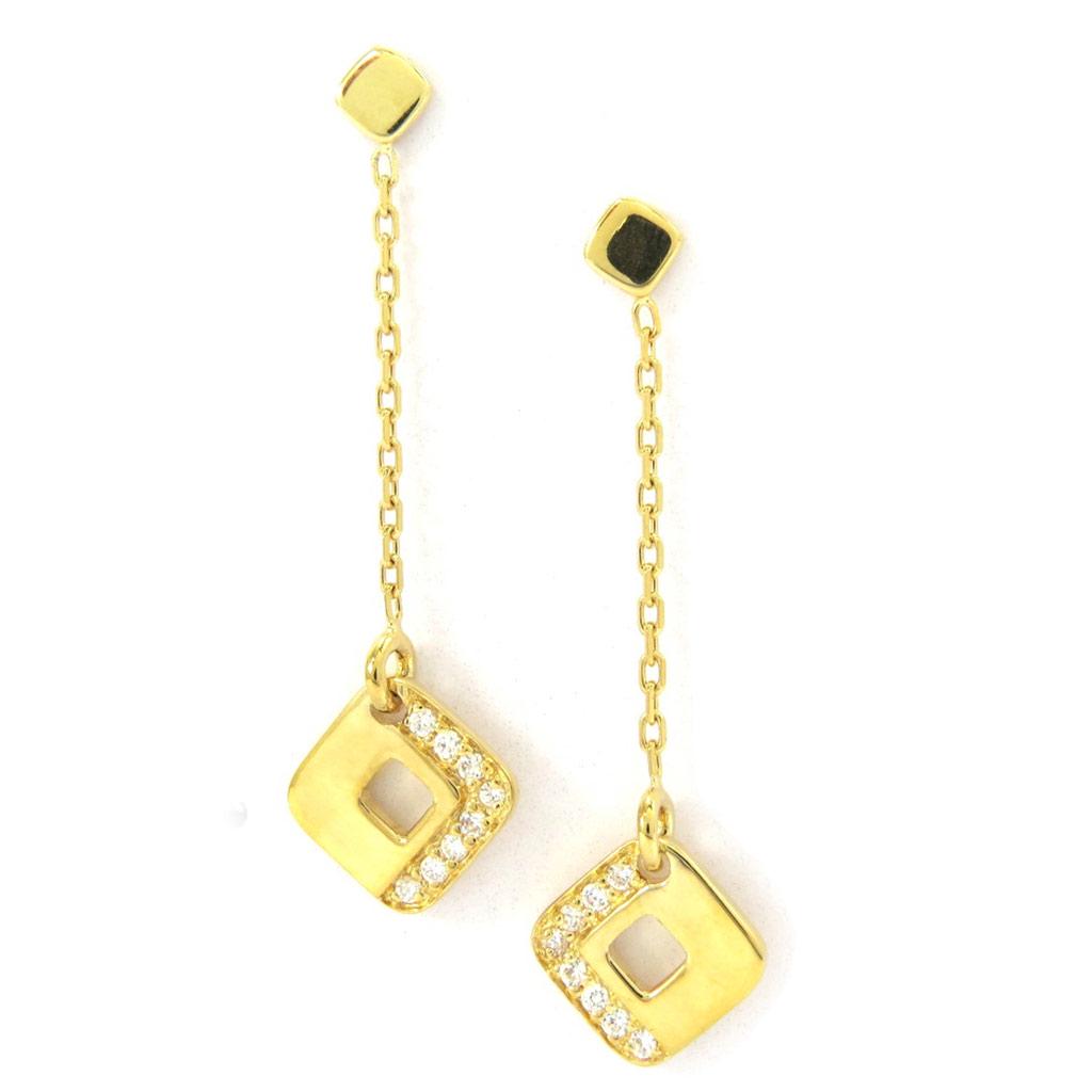 Altesse [G6916] - Náušnice pozlacené 'Déesse' bílé