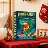 Frog Theme 2025 Christmas Advent Calendar 24 Day Countdown Box with 12 Acrylic Hanging Ornaments Xmas Tree Decorations