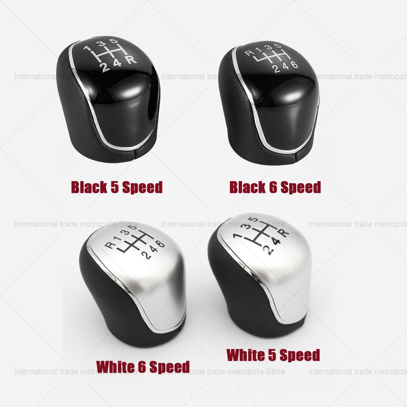 5/6Speed Car Leather Gear Shift Knob for Ford S-Max C-Max Kuga Galaxy Mondeo4 Mk4 Transit Tourneo Connect Focus Auto Accessories