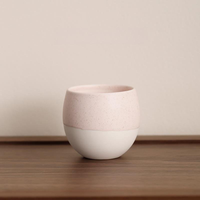 Coarse pottery Ceramic Craft Ceramic Retro Chinese Kung Fu Teacup Round Creative Ceramic Matte Glaze Coffee Drinking Utensils 200ml
