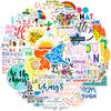 50 Inspirational Text-On-Video Cute Cartoon Inspirational Fairy Text Language Motto Diy Graffiti Stickers