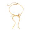 Wind Bow Metal Anklet Female, Simple Knotted Strap Snake Bone Chain Anklet Foot