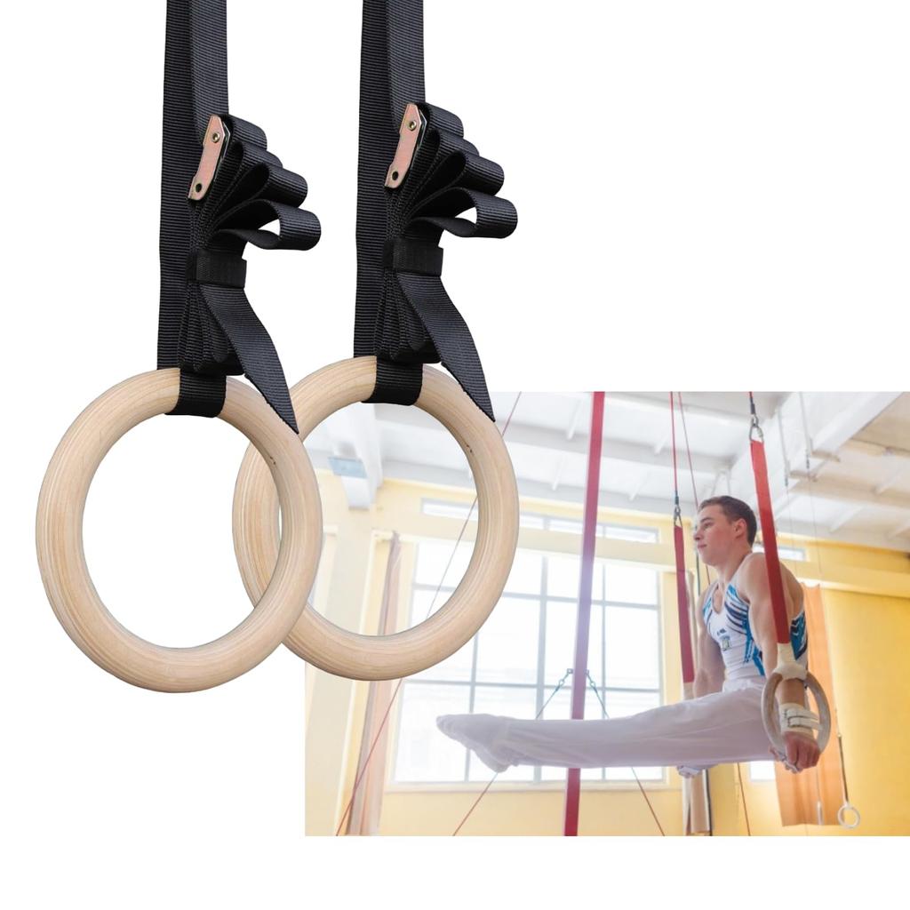 COZENTA Wooden Gymnastics Training Rings (28mm)