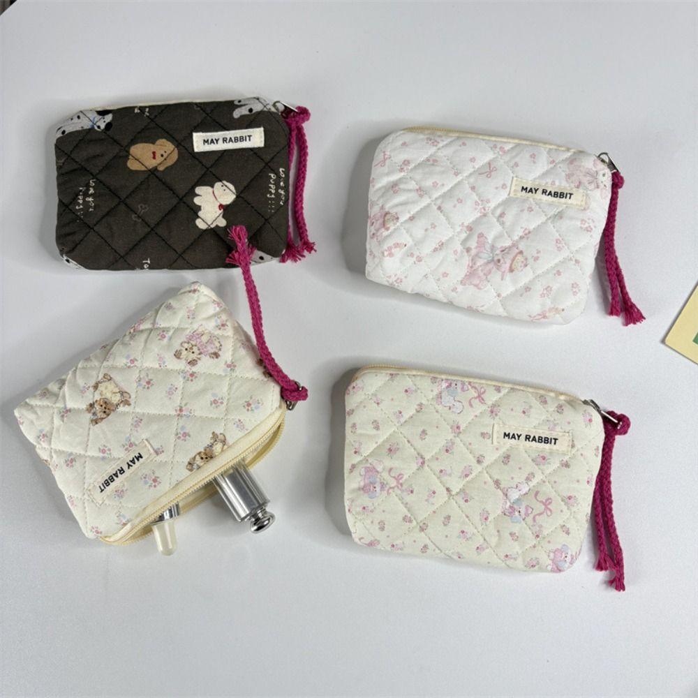 

Mini Portable Coin Purse Cartoon Print Makeup Bag Gifts Key Coin Purse Cosmetic Lipstick Earphone 4