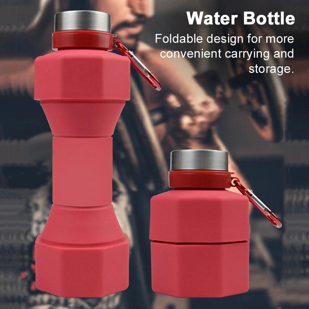 650ml Fitness Water Bottle Reusable Travel Cup Portable Travel Accessory Foldable Sports Gear Suitable for Cycling, Running, Fit