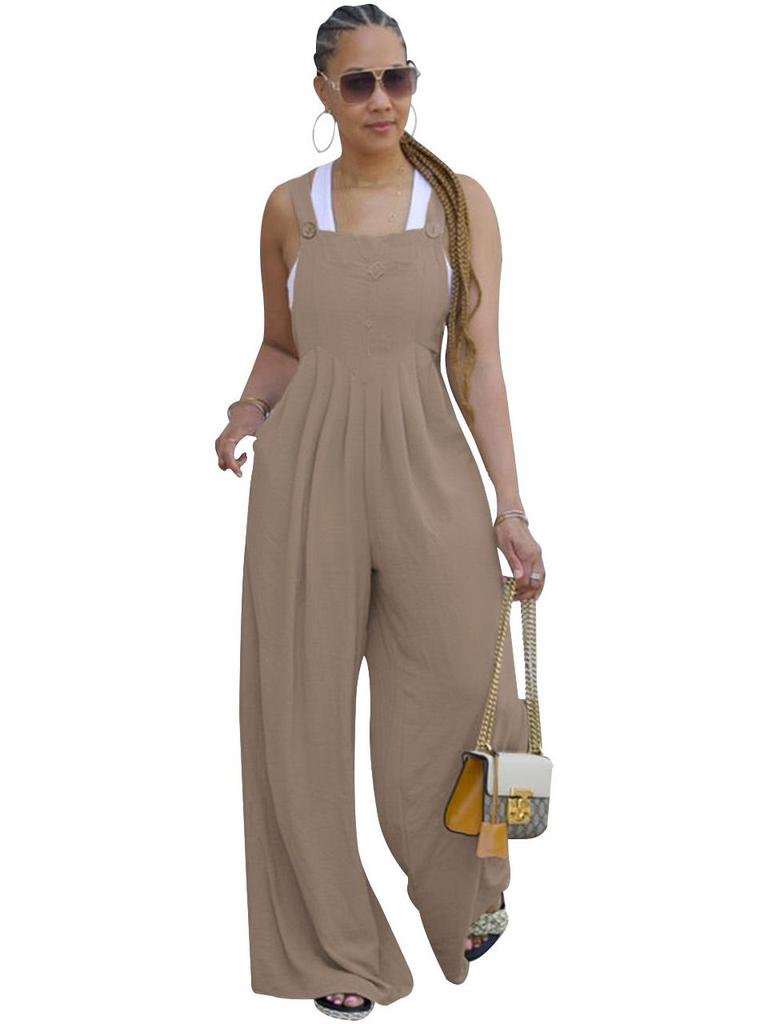 M3154 Damen-Overall in Unifarben - Beliebter europäischer und amerikanischer Stil 2024