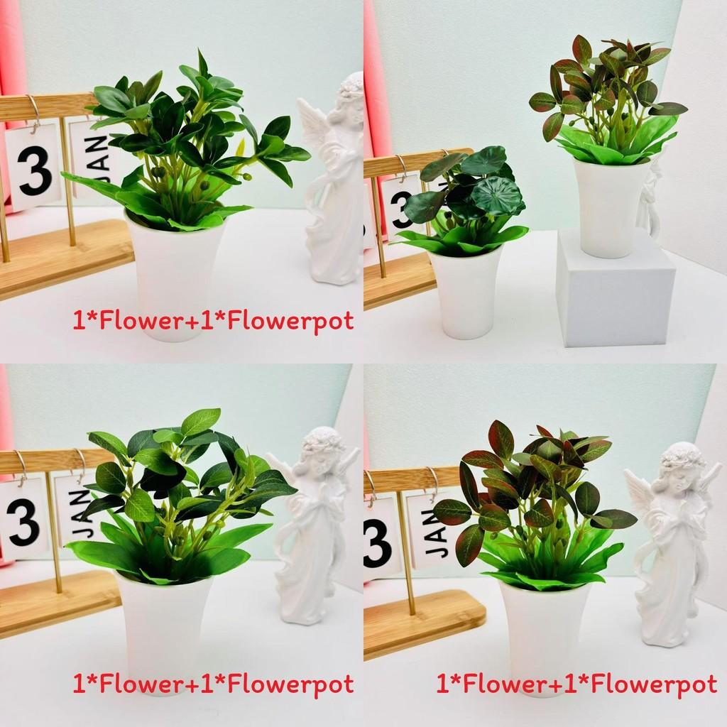 Faux Green Plant With Silk And Plastic For Hotel And Commercial Space Decoration