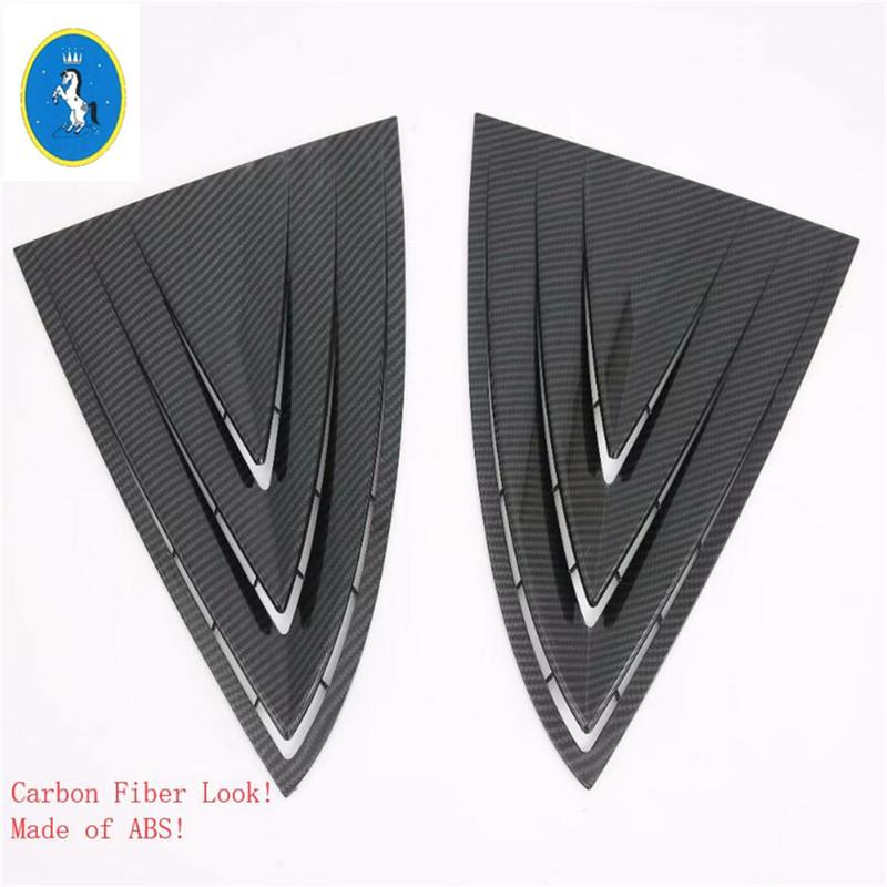 Rear Louver Shutter Spoiler C Column Triangle Wing Window Protect Cover Trim For Tesla Model 3 2018 -  Accessories Exterior