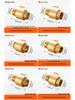 All-Copper 1-Inch Vertical Spring Check Valve with Male/Female Threads, One-Way Backflow Preventer for Water Pipes and Meters.
