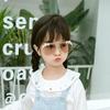 Occhiali da Sole per Bambini Carini con Montatura in Metallo, Cerniera a Molla, Motivo Floreale, Occhiali alla Moda per Ragazze, Occhiali da Ciclismo da Esterno, Occhiali per Feste, UV400