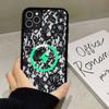 Black Lace Pattern Personalized Mobile For Magsafe Magnetic Case For IPhone17Air 16 15 14 13 12 11Pro Max Plus Wireless Charging