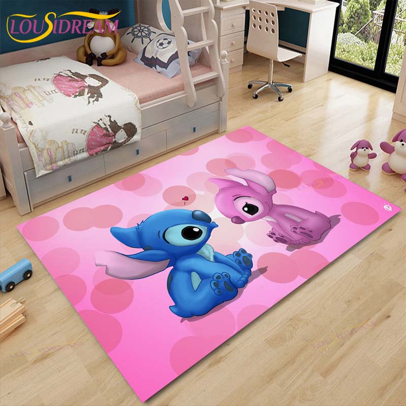 Anime Stitch Carpet Kids Carpets Living Room Tea Table Mats Bedroom Rug Washable Floor Mats Household Area Mat