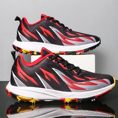 Running Shoes Men Pro Non-slip Field Training Nail Outdoor Jogging Shoes Mesh Breathable Lightweight Lace-up Gym Shoes for Men