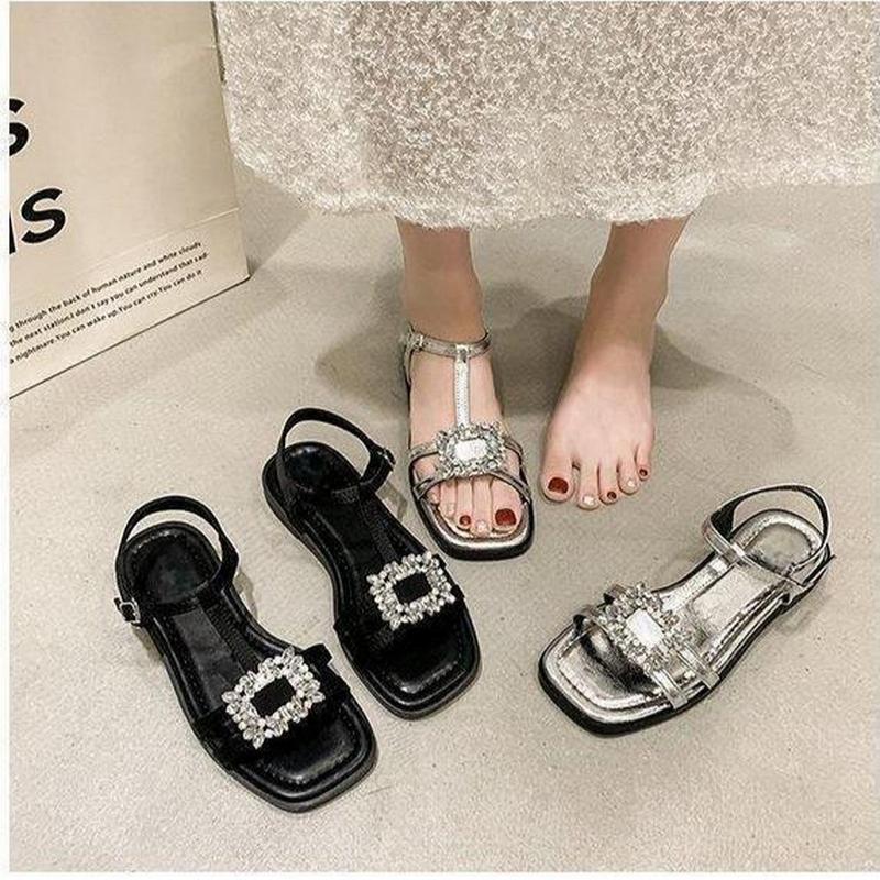Fashion 2025 Summer Gladiator Women Sandals Fashion Elegant Narrow Band Open Toe Shoes Ladies Comfort Flats Beach Sandalias Slides Shoes