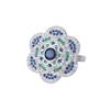 European and American Ring Simulation Color Treasure Retro Wind Sapphire Color Matching Stone Shining Diamond Stamen Women's Ring