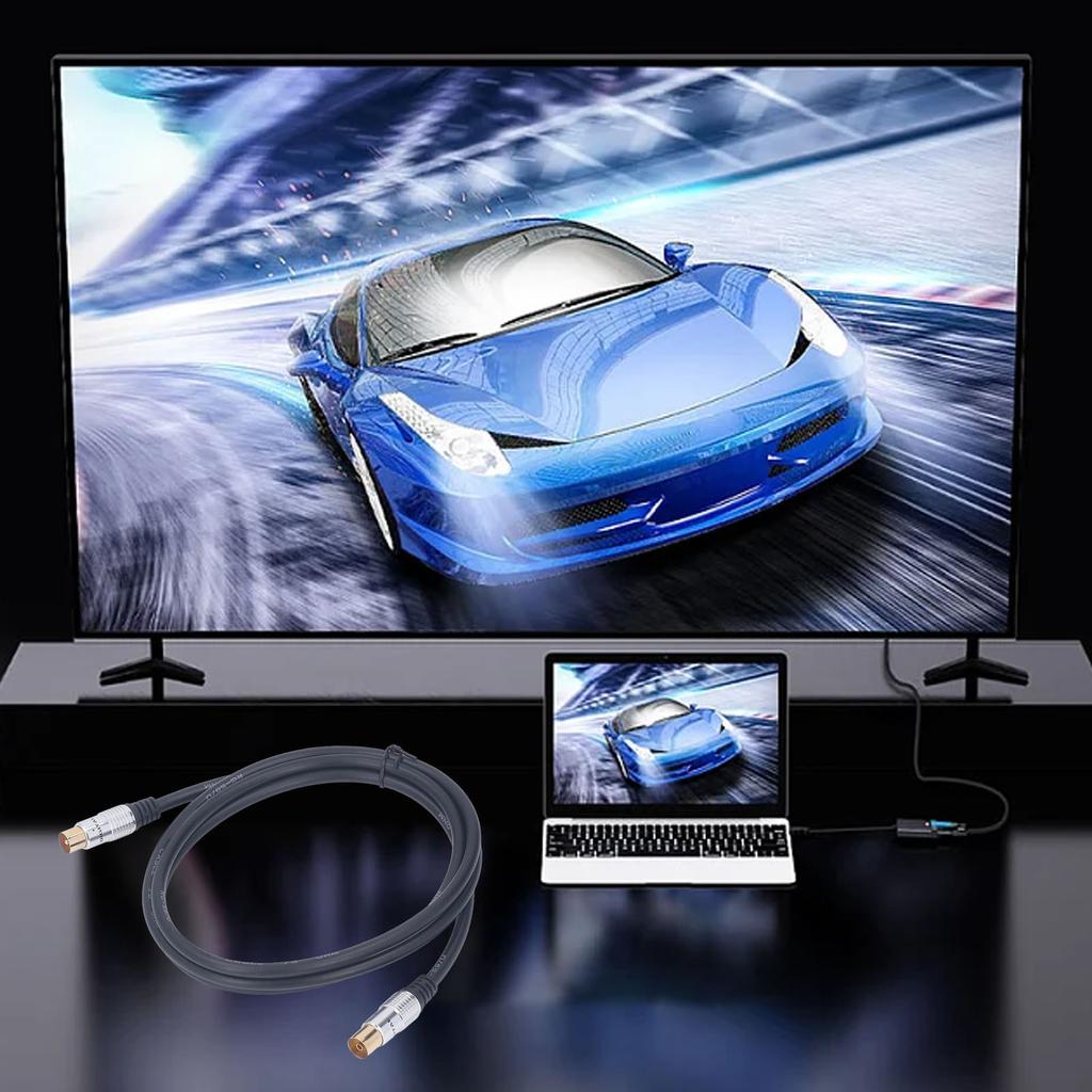 Coaxial Cable 5ft Triple Shielded 9.5mm Male to Female RG59U Coax TV Cable for Satellite Receivers