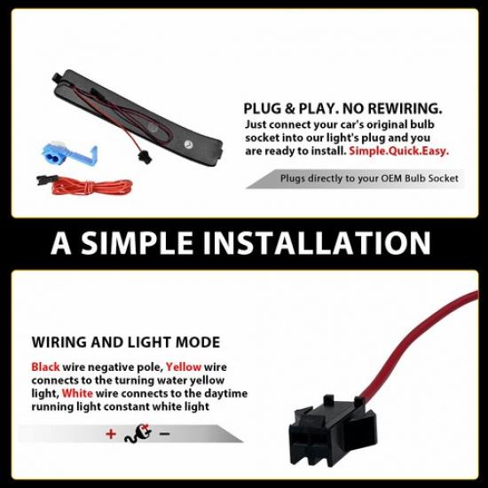 2X Sequential LED Side Mirror Turn Signal Lights For 2009 2010-2014 Ford F-150 A