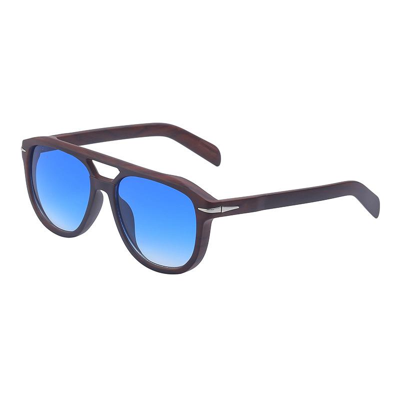 

JYL TS Men s Retro Double-Bridge - Oval Driving Sun-Protective Shades ZS-DB7080 c-2220 темно-коричневий колір