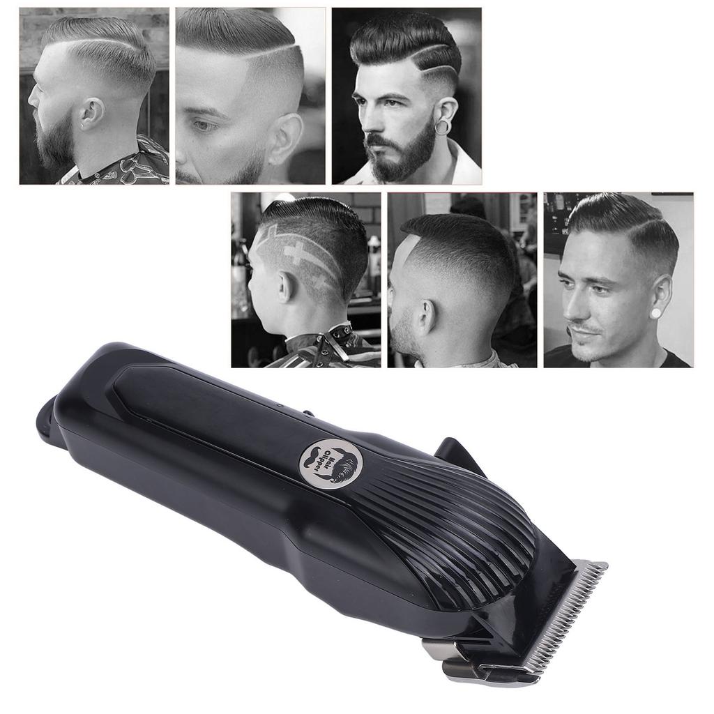 Electric Hair Trimmer Adjustable Lever 2000mAh Low Noise Professional Barber Clipper with 4 Pcs Guid