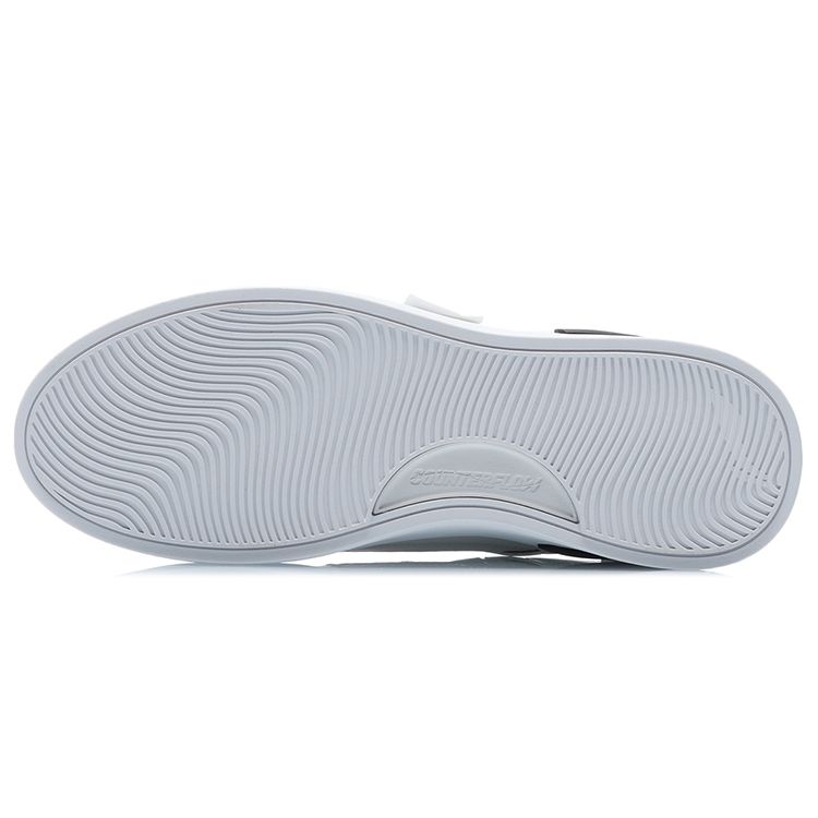 Li Ning CF Non-Slip Wear-Resistant Mid-Top Skate Shoes Men Skate Shoes White Gray Blue AGCR075-2