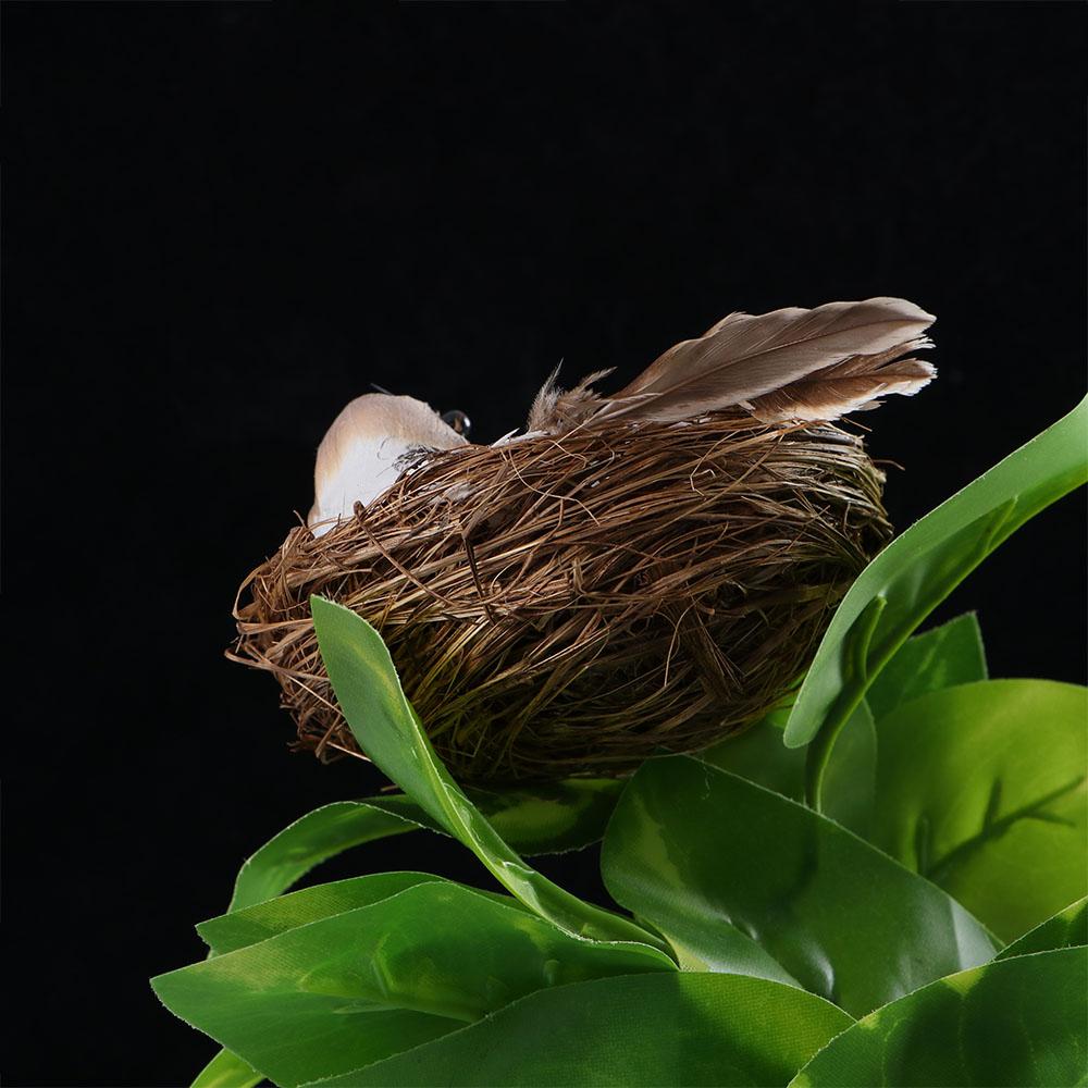 Feathered Car Garden Ornaments Miniature Lawn Home Decor Artificial Birds Birds Egg Bird Nest