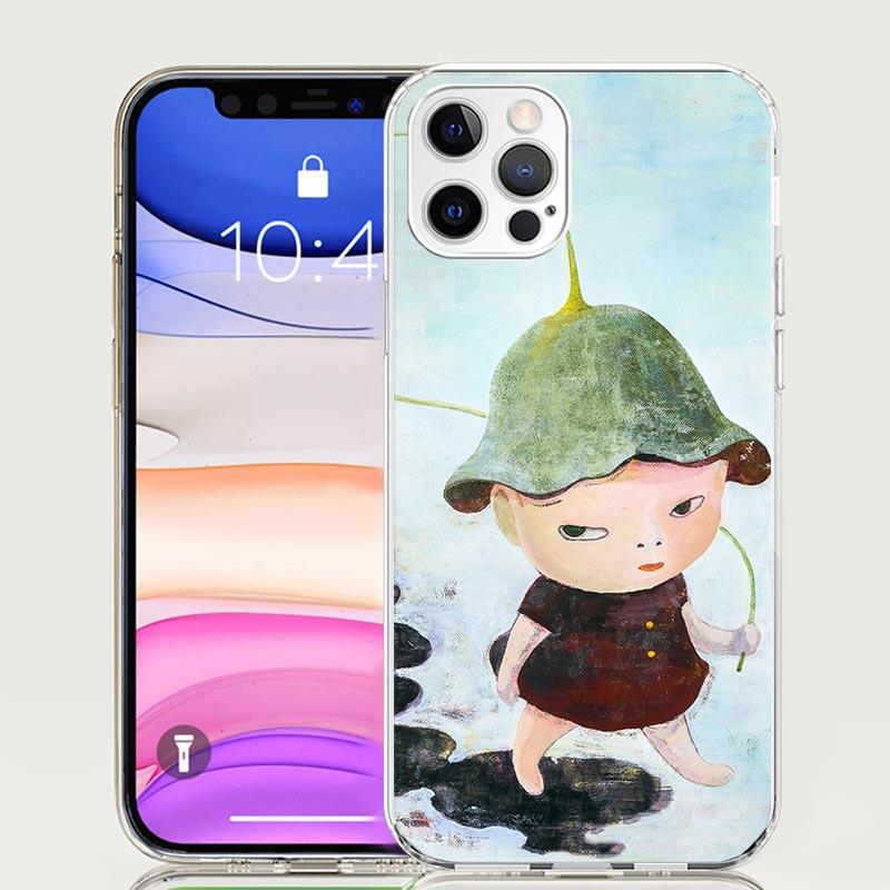 Y-Yoshitomo Nara Phone Case for Apple iPhone 17 Air 16 15 Plus 14 + 13 Mini 12 11 Pro Max 7 8 SE 16Max Soft Shell Cover Coque 17