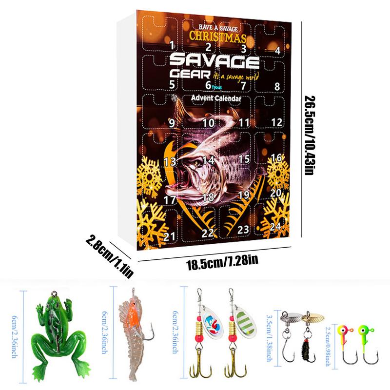 Rybářské adventní kalendáře 2024 2024 Adventní kalendáře pro dospělé Rybářský set 24 dní Pro teenagery Chlapce