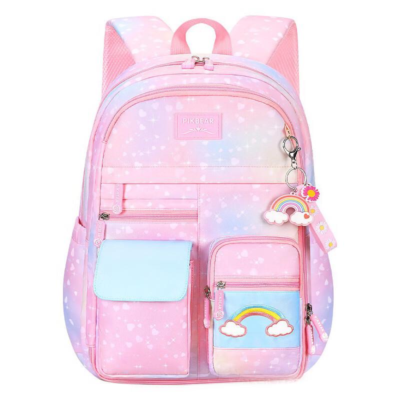 Li Shen Gradient Purple Kids School Backpack