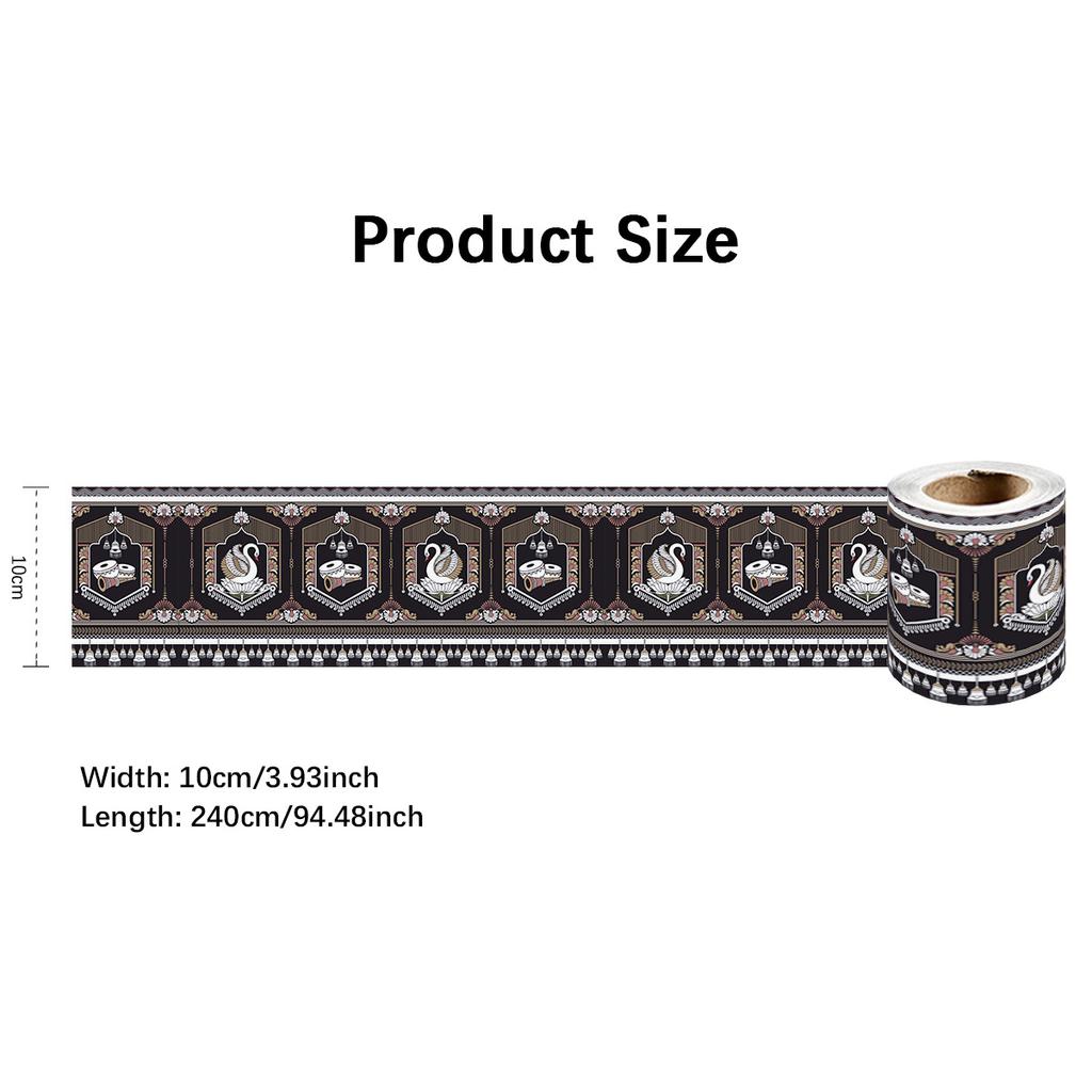 240 cm délka luxusní soklová rohová samolepka na stěnu koupelna kancelář sklo v pase domácí dekorace vodotěsná podlaha vlnovod umělecká tapeta