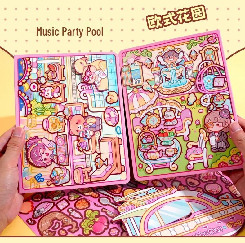 Mochi Jelly Stickers Quiet Book: Handmade DIY Planner for Girls - Creative Children's Toy