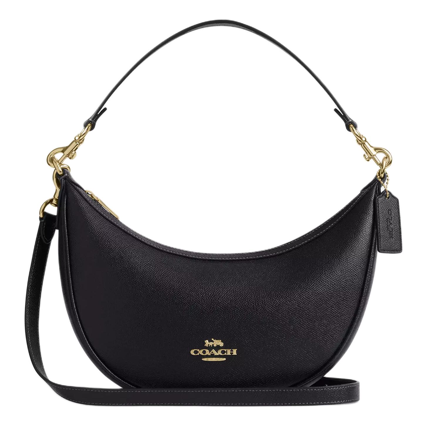 

Женская сумка через плечо Coach Aria 26 из кожи с золотыми металлическими акцентами Черная CCL28-IMBLK Gift Box Set (Basic Set+Yellow Box)