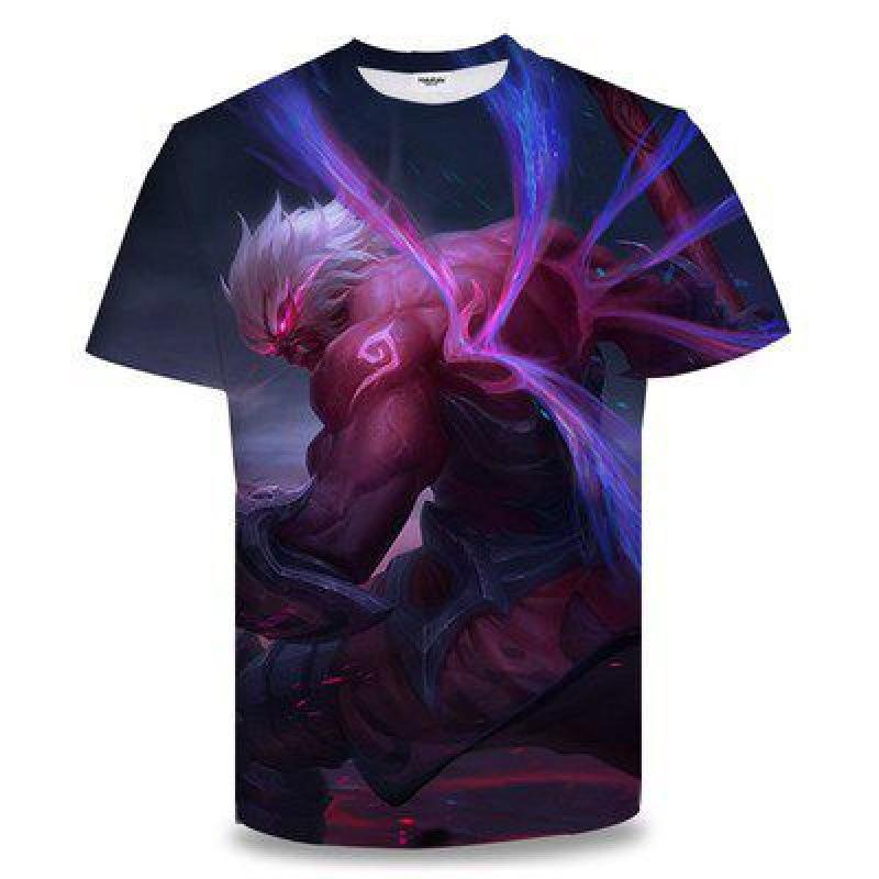 Summer King of Glory Game Clothes Men's Short Sleeved T-shirt for Middle School Students 3D Digital Printed T-shirts Top