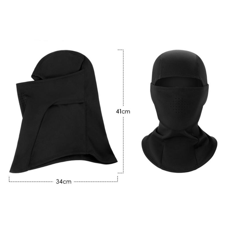 Outdoor Cycling Head Cover Ski Mask Hiking Scarves Windproof Fleece Balaclava Hat Full Face Mask Hooded Neck Warmer