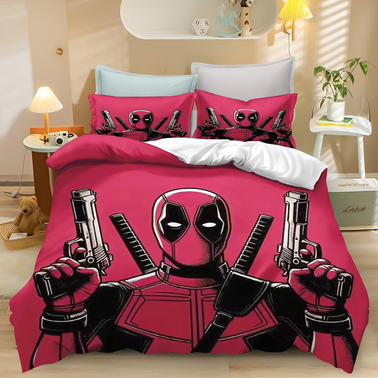 Deadpool un Wolverine Gultasveļas Komplekts Pusaudžu