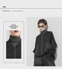 Early Spring Women's Dark Elastic Cotton A-Line Ruffle Jacket