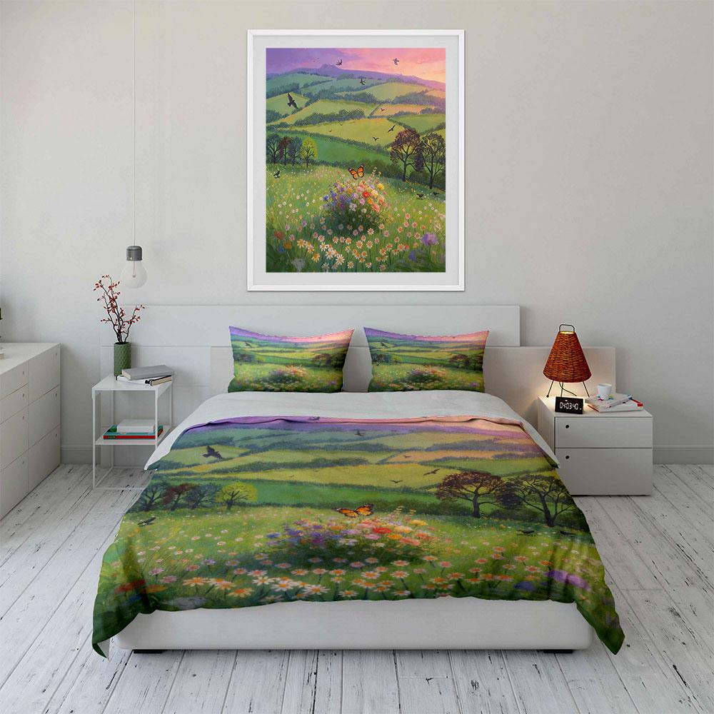 Nature Scenery Decor Set Soft Comfortable Duvet Cover Bedding Set Included 1*Duvet Cover & 2*Pillowcases, Gift