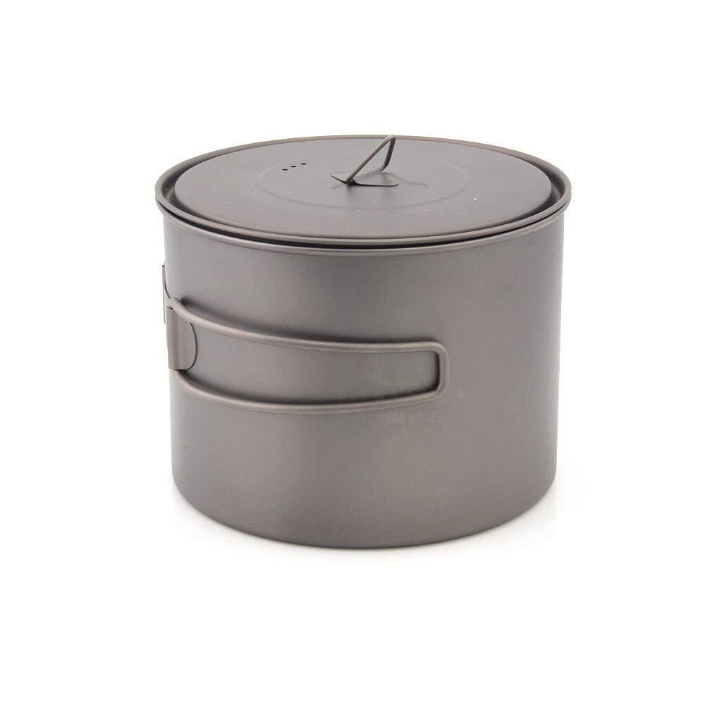 TOAKS Titanium POT 1300ml Outdoor Camping Cookware with Lid and Handles Folded POT-1300