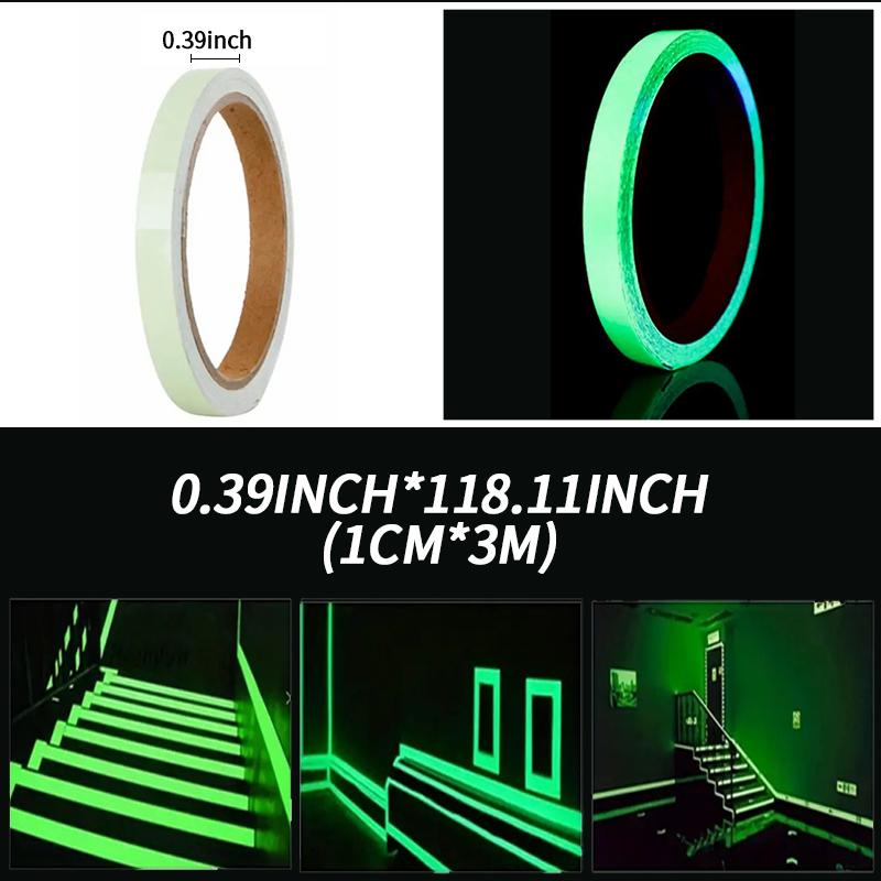 

Светящаяся флуоресцентная ночная самоклеящаяся светящаяся в темноте лента-наклейка Безопасность Защита Украшение дома Предупреждающая клейкая лента