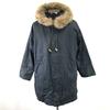 Rosso by Urban Research Blue Fox Fur Mods Coat Men Free Navy Luxury Outerwear(USED)