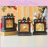 Holiday Fireplace Decor Music Box With Snowman And Reindeer For Christmas Gift