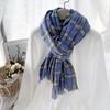 Plaid Imitation Cashmere Winter Scarf Fashionable and Warm Office Shawl for Women with Short Beards