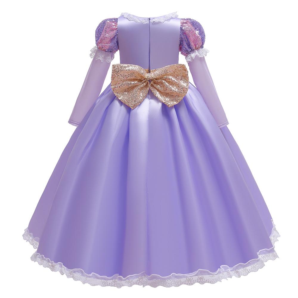 2026 Halloween Princess Dress for Kids - Elsa & Sofia Style Gown