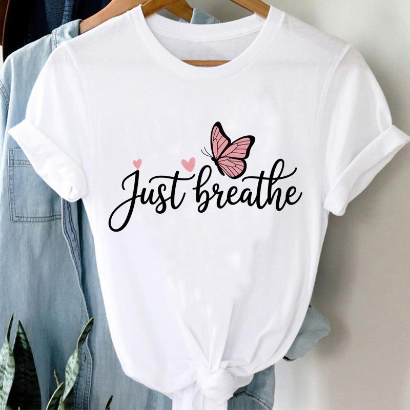 (Asian Size) Tee trend love cute Graphic T Shirt Fashion Women Clothing Casual Lady Female Top spring summer Printed Short Sleeve T-shirts