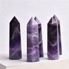 Hexagonal Crystal Pillar, Amethyst Pillar, Crystal Purification, Interior Decoration, Power Stone, Good Luck Charm, Feng Shui Item, 80-90mm, Set of 1