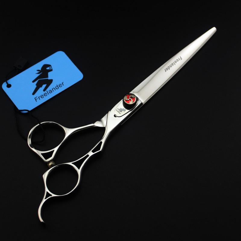 7.0 Inch Professional Hairdressing Scissors With Hollow Handle Human Pet Grooming Straight Cutting Shears