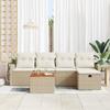 VidaXL Ensemble de canapé de jardin 6 pièces avec coussins beige en poly rotin 3359505